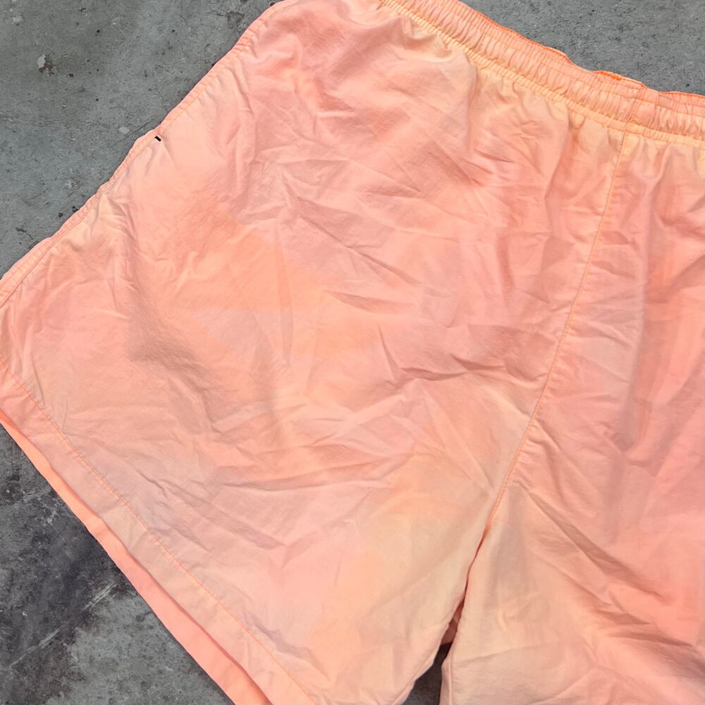 Vintage 90s Surf Style Swim Trunks XL Peach Orange Nylon Shorts Beach Surfer - Picture 5 of 16